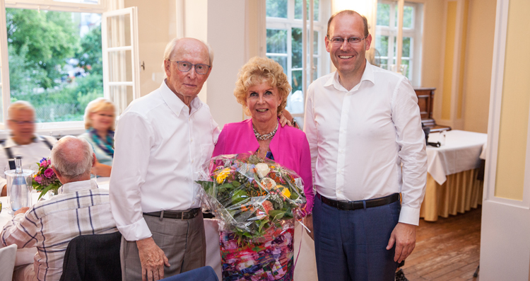 Prof. Jürgen Hubbert mit seiner Frau Jutta und OB Dr. Bernd Vöhringer
